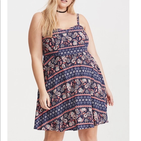 torrid Dresses & Skirts - BORDER PRINT CHALLIS SUNDRESS